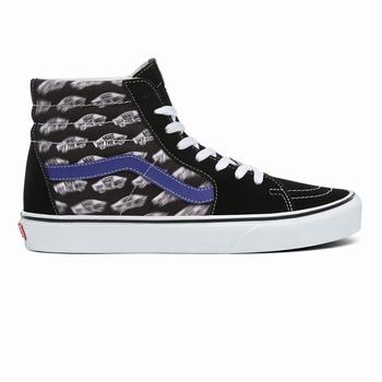 Férfi Vans Blur Boards SK8-Hi Magasszárú Cipő VA9170238 Fekete/Királykék